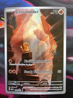 Pokemon Charmander - Illustration Rare Holo SV: Scarlet & Violet 151 168/165 Lp+ - Image 1