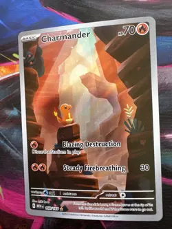 Pokemon Charmander - Illustration Rare Holo SV: Scarlet & Violet 151 168/165 Lp+ - Image 3