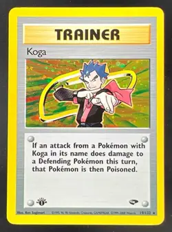 2000 Pokemon Gym Challenge RC Edition #19/132 Koga Holo - Image 1