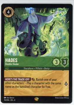 Disney Lorcana Ursula's Return Hades Double Dealer 74/204 - Image 1