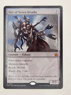 Sire of Seven Deaths FDN Foundations MTG Mythic Card M/Nm Condition - Image 1