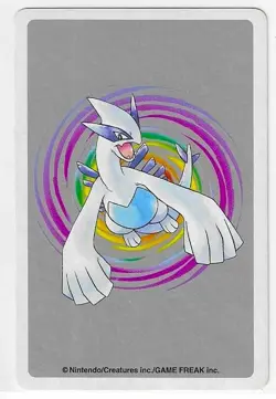 SILVER LUGIA POKEMON JAPANESE POKER PLAYING CARD 4 OF DIAMONDS NM - Image 2
