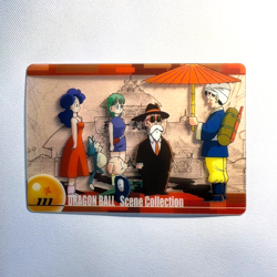 S1787 Son Goku Bulma Launch 111 Japanese Dragon Ball x Morinaga Clear Wafer Card - Image 1