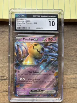 Pokemon Mimikyu ex CGC Gem Mint 10 Holo 004 Black Star Promo 2023 Card - Image 1