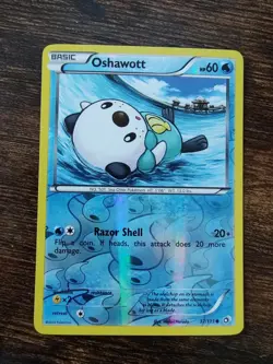 Pokemon Legendary Treasures Oshawott 37/113 Reverse Holo Card - Image 1