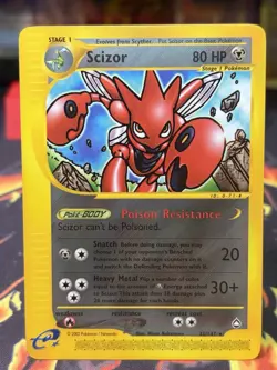 Scizor - 32/147 - Aquapolis Non-Holo Pokemon Card NM - Image 1