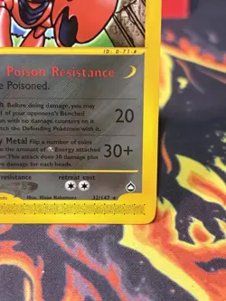 Scizor - 32/147 - Aquapolis Non-Holo Pokemon Card NM - Image 4