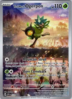 Teal Mask Ogerpon 123 SV: Scarlet & Violet Promo Cards Pokemon NM Holo - Image 1