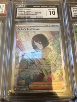Pokemon CGC PSA Graded Lot of 10 Slabs Cards Snorlax, 151, Pikachu, Erika’s SIR - Image 3
