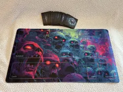 LOT MtG Commander Zombie Play Mat & Standard Matte Lotus Sleeves (100ct) - Image 1