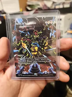 Waves of Aggression Borderless Teenage Mutant Ninja Turtles TMNT MTG - Image 1