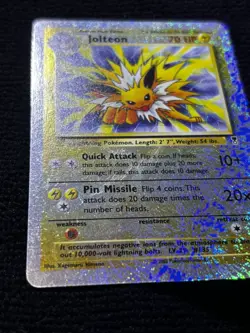 2002 Jolteon Reverse Holo Legendary 14/110 Pokemon WOTC VINTAGE Rare LP - Image 4