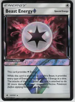 Pokemon TCG Beast Energy Prism Star Prism Rare SM - Forbidden Light 117/131 - Image 1