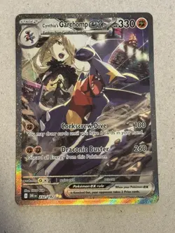 Pokemon TCG Cynthia’s Garchomp EX 232/182 SIR Destined Rivals - Image 1