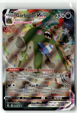 Garbodor VMAX ⭐ 101/203 Holo Rare VMAX Evolving Skies 2021 Pokemon NM - Image 1