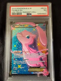 2013 POKEMON B&W LEGEND TREASURES RADIANT COLL #RC24 FULL ART/MEW EX PSA 7 - Image 1