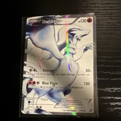 Pokemon Reshiram Holo 113/114 Black & White Dragon 130 HP 2011 damaged DMG - Image 1