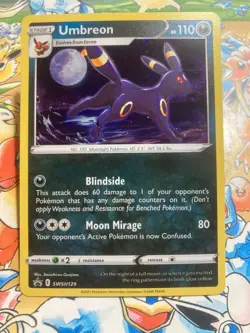 Umbreon SWSH129 Promo SWSH Black Star Pokemon Near Mint - Image 1
