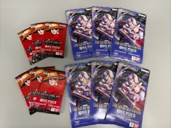 6 OP13 Booster Pack & 6 OP14 Booster Packs Sleeved Cards One Piece! - Image 1