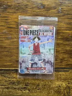 One Piece College Basketball US Voyage Monkey.D.Luffy Card SEALED - Image 1