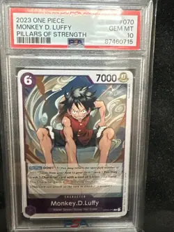One Piece 2023 OP03-PILLARS of Strength #070 Monkey D. Luffy PSA 10 - Image 1