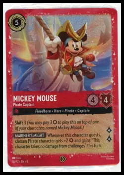 Disney Lorcana Mickey Mouse Pirate Captain Foil - Image 1