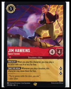Disney Lorcana Into the Inklands Jim Hawkins Space Traveler 109/204 Regular - Image 1