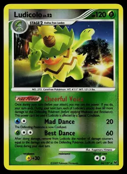 Pokemon Card - Ludicolo Platinum 34/127 Rare Reverse Holo - Image 1