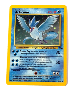 Articuno 2/62 Holo Rare MP/HP Pokemon 1999 Fossil Unlimited Card - Image 1