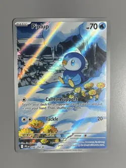 Piplup Illustration Rare 098/094 Phantasmal Flames Pokemon TCG NM pack fresh - Image 1