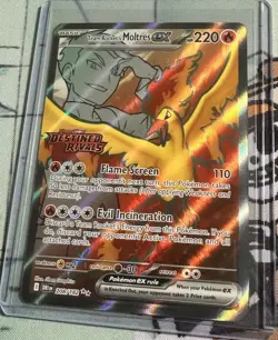 Pokemon TCG Team Rocket's Moltres ex 208/182 Destined Rivals Stamped Holo NM - Image 1