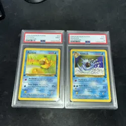 1999 Pokemon Fossil 1st Edition - PSYDUCK + GOLDUCK - PSA 9 Mint Set #53 #35 - Image 1