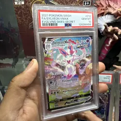 PSA 10 Sylveon VMAX Alternate Art Evolving Skies 212/203 Pokemon Card FA 2021 - Image 1