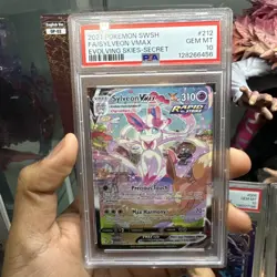 PSA 10 Sylveon VMAX Alternate Art Evolving Skies 212/203 Pokemon Card FA 2021 - Image 3