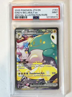 PSA 9 Iono's bellibolt ex #183/159 - Journey Together Pokemon TCG - Image 1