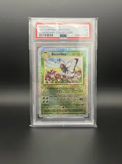 2002 Pokemon Legendary Collection 21/110 Butterfree-Reverse Foil PSA 5 - Image 1