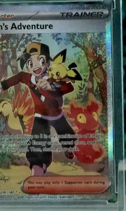 Pokemon TCG Destined Rivals Ethan's Adventure 236/182 SIR Special Illustration - Image 3