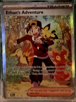 Pokemon TCG Destined Rivals Ethan's Adventure 236/182 SIR Special Illustration - Image 4