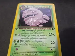 Dark Weezing 14/82 Team Rocket Holo Pokemon Card Rare Light Play Sunbleached 1st - Image 3