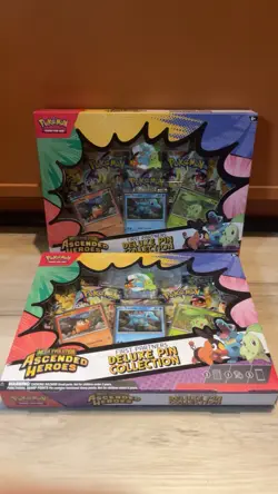 Pokemon TCG Ascended Heros Deluxe Pin Collection New Sealed Boxes Lot Of 2 NEW - Image 1
