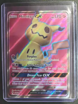 Pokemon Mimikyu GX Full Art SM Lost Thunder Ultra Rare Card 206/214 NM Condition - Image 1