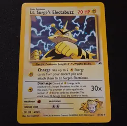 Pokemon Gym Heroes Lt. Surge's Electabuzz- Near Mint- Vintage WOTC 06/132 - Image 1
