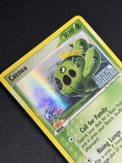 Pokemon Card - Cacnea Crystal Guardians 47/100 Common Reverse Holo Stamped MP - Image 2