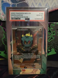 Pokemon Mega Evolution Marshadow Illus. Rare Card 146/132 PSA10 With Art insert - Image 3