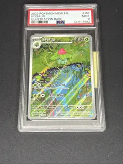 2023 Pokemon SV 151 Set #167 Ivysaur IR PSA 9 - Image 1