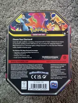 🔥 Mega Charizard X EX Tin Promo 4 Packs Pokemon TCG Factory Sealed 🔥 - Image 2