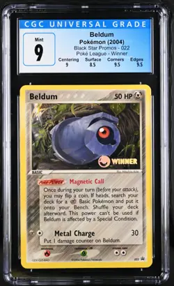Pokemon 2004 Beldum Black star promos 022 WINNER CGC 9 (not psa) - Image 1