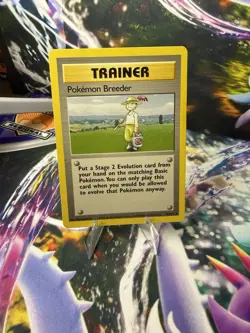 Pokemon TCG Trainer: Pokemon Breeder Base Set Rare Unlimited 76/102 - Image 1