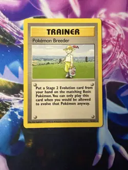 Pokemon TCG Trainer: Pokemon Breeder Base Set Rare Unlimited 76/102 - Image 3