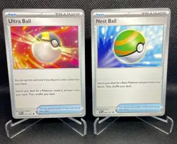 Pokemon Scarlet & Violet Paldean FatesUltra Ball 091/091 & Nest Ball 084/091 - Image 1